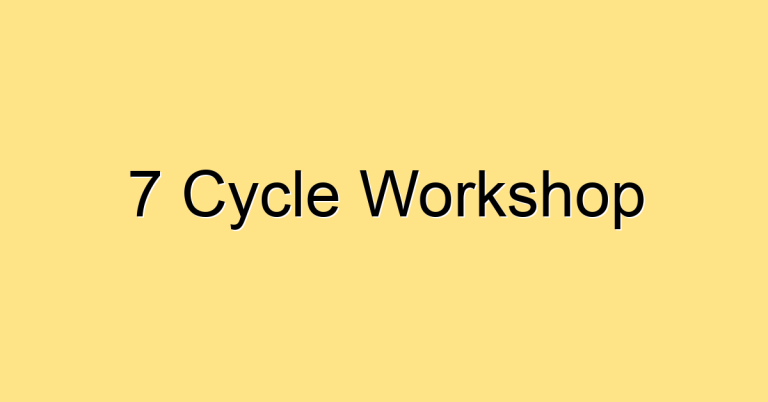 7 Cycle Workshop @ 716 Yishun