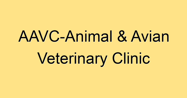 AAVC-Animal & Avian Veterinary Clinic @ 716 Yishun