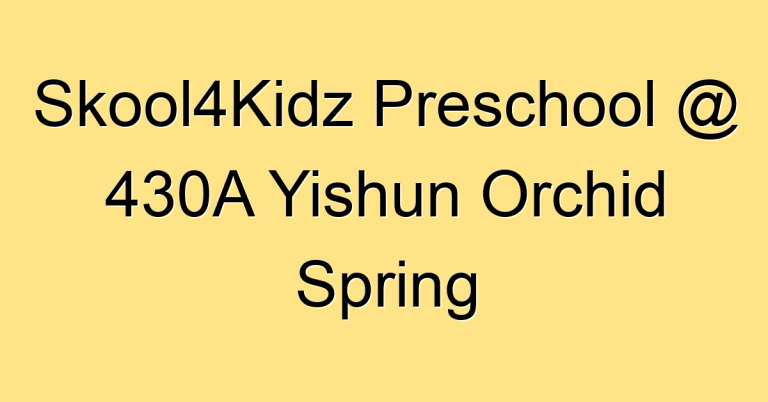 Skool4Kidz Preschool @ 430A Yishun Orchid Spring