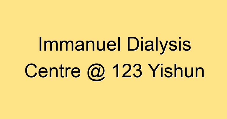 Immanuel Dialysis Centre @ 123 Yishun