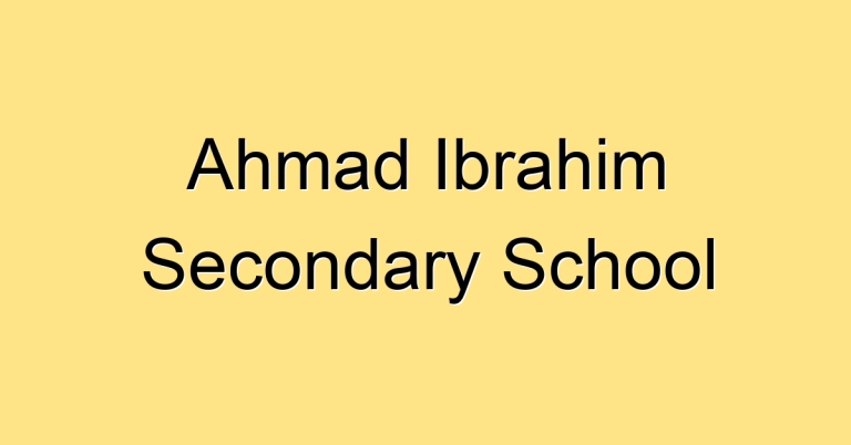 Ahmad Ibrahim Secondary School