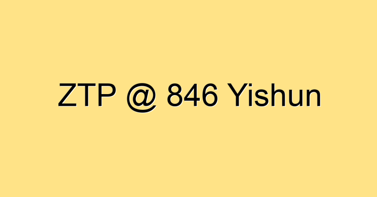 ZTP @ 846 Yishun