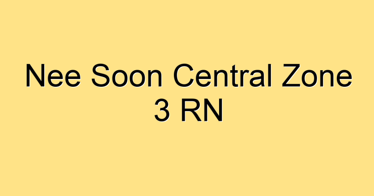 Nee Soon Central Zone 3 RN