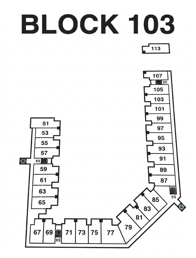 Block 103 Yishun residential building floor plan layout diagram showing unit numbers
